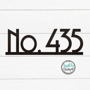 Mid Century Modern Metal Address Sign | House Number Plaque
