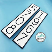 Florida Proof Modern House Numbers | Address Sign | Vertical Address Plaque | Home Address Sign | Weather and Rust Proof | Commercial HDPE