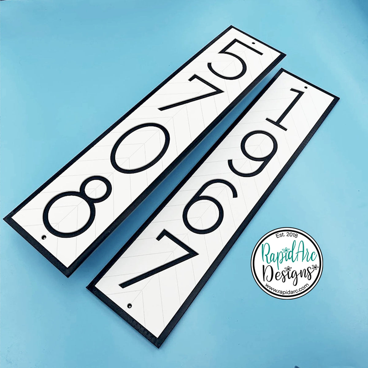 Florida Proof Modern House Numbers | Address Sign | Vertical Address Plaque | Home Address Sign | Weather and Rust Proof | Commercial HDPE