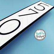 Florida Proof Modern House Numbers | Address Sign | Vertical Address Plaque | Home Address Sign | Weather and Rust Proof | Commercial HDPE