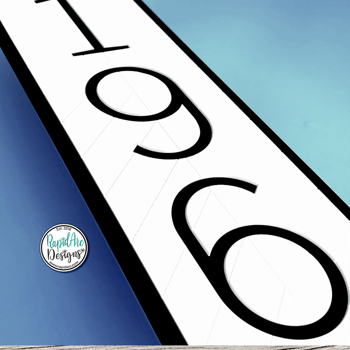 Florida Proof Modern House Numbers | Address Sign | Vertical Address Plaque | Home Address Sign | Weather and Rust Proof | Commercial HDPE