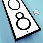Florida Proof Modern House Numbers | Address Sign | Horizontal Address Plaque | Home Address Sign | Weather and Rust Proof | Commercial HDPE