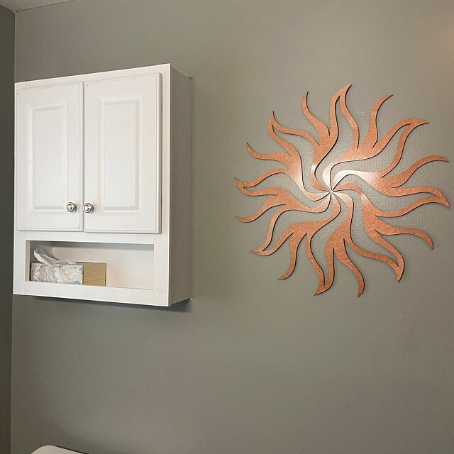Metal Sunburst Wall Decor | Mid Century Modern Laser Cut Steel