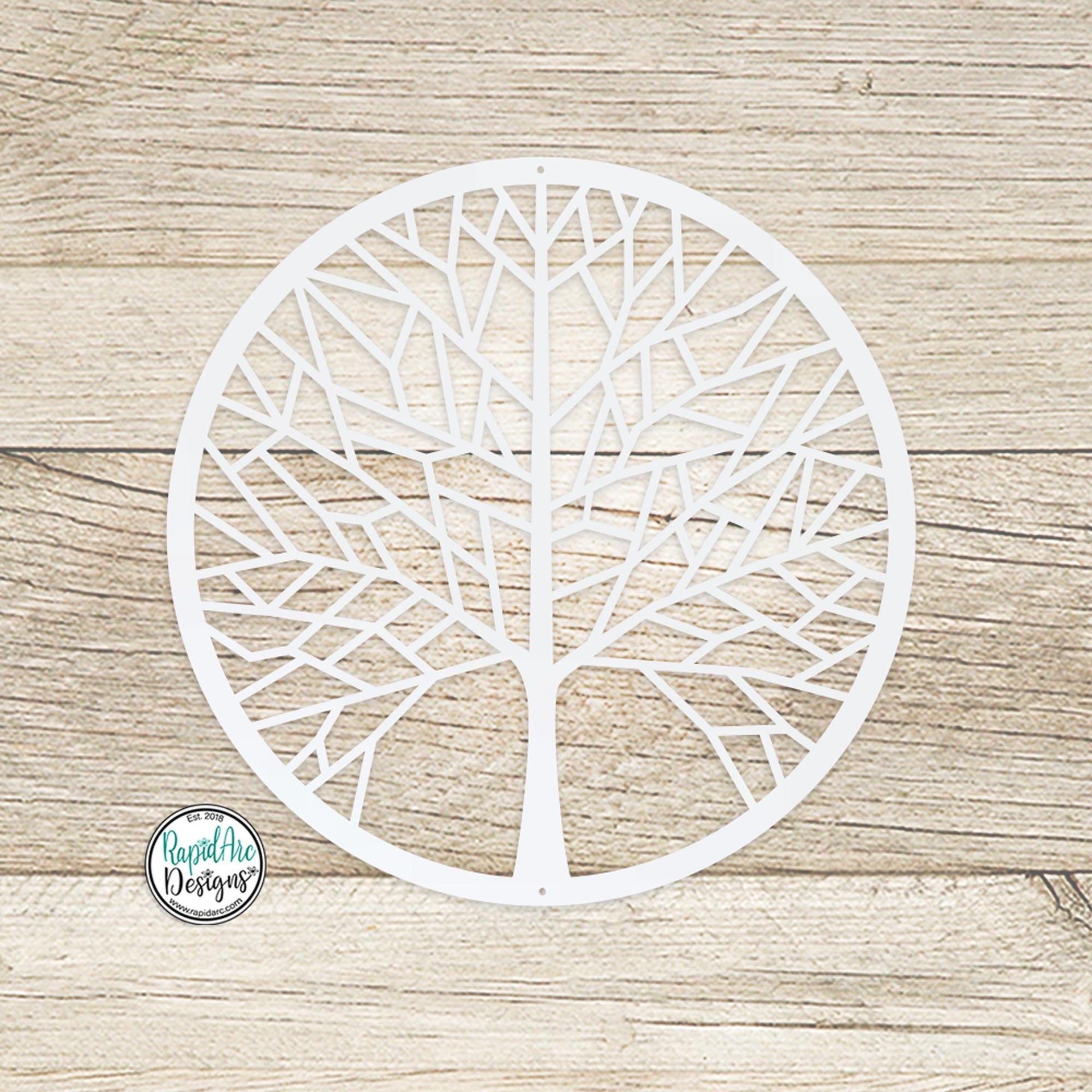 Metal Tree of Life Metal Wall Art | Geometric Tree of Life Wall Hanging | Outdoor Patio Decor | Housewarming Gift | Minimalist Metal Tree