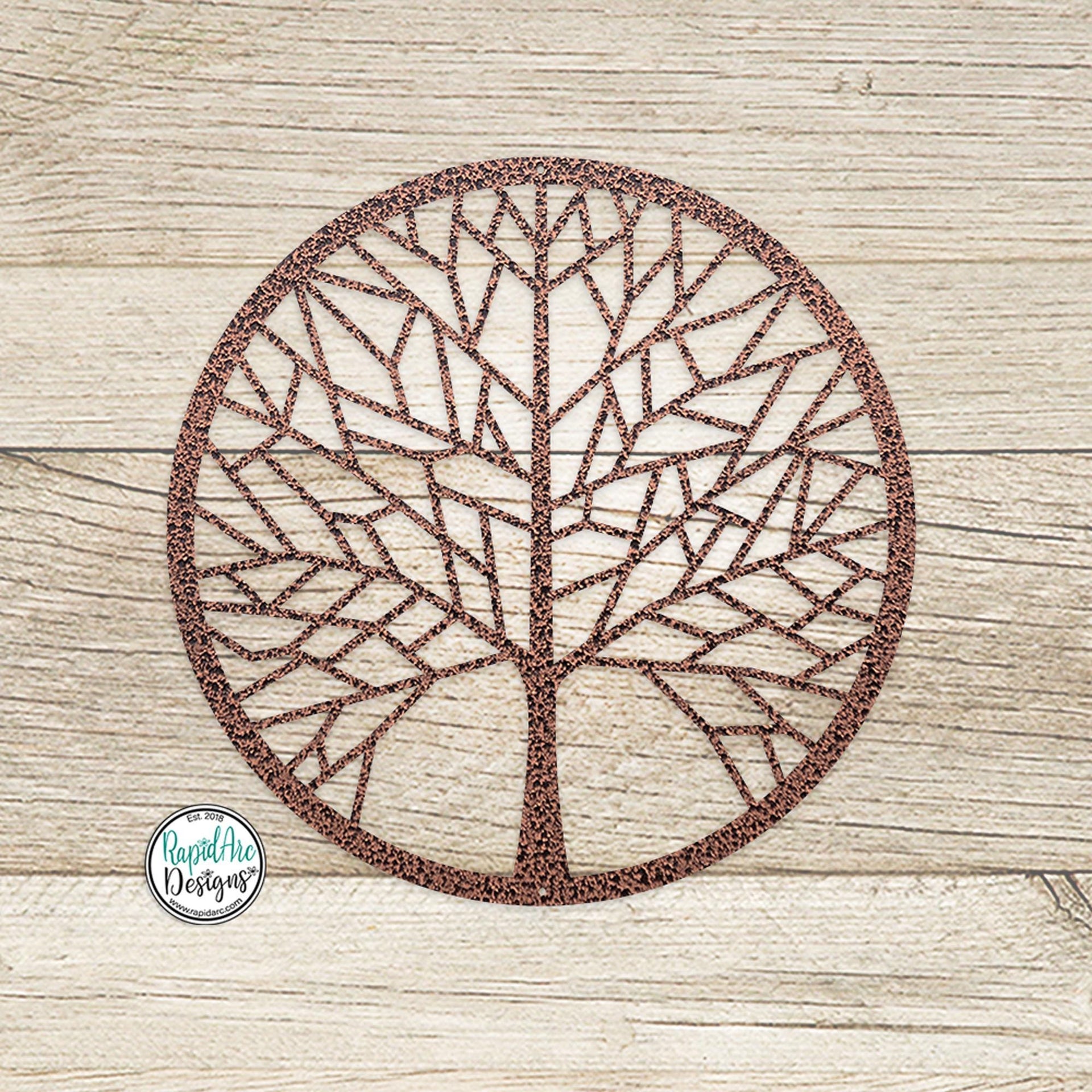 Metal Tree of Life Metal Wall Art | Geometric Tree of Life Wall Hanging | Outdoor Patio Decor | Housewarming Gift | Minimalist Metal Tree