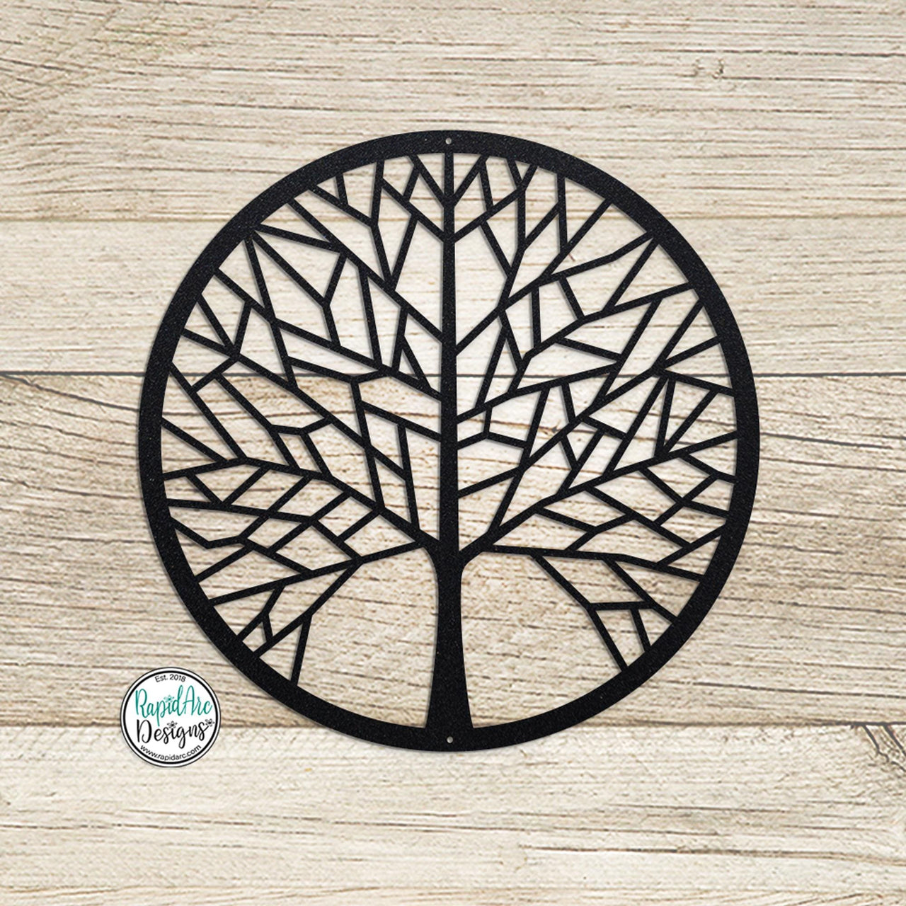 Metal Tree of Life Metal Wall Art | Geometric Tree of Life Wall Hanging | Outdoor Patio Decor | Housewarming Gift | Minimalist Metal Tree