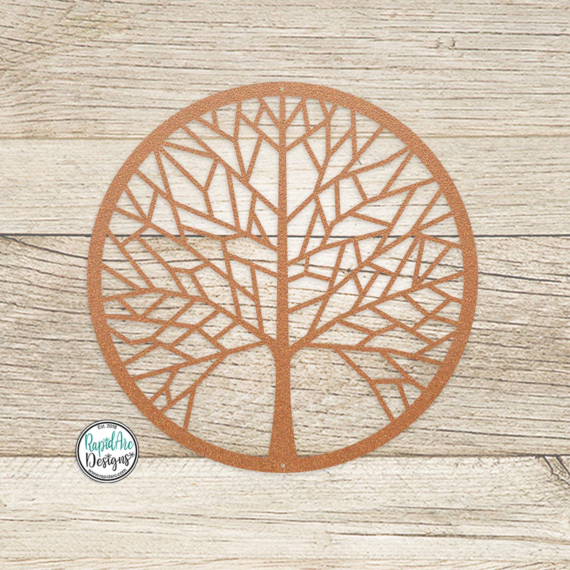 Metal Tree of Life Metal Wall Art | Geometric Tree of Life Wall Hanging | Outdoor Patio Decor | Housewarming Gift | Minimalist Metal Tree