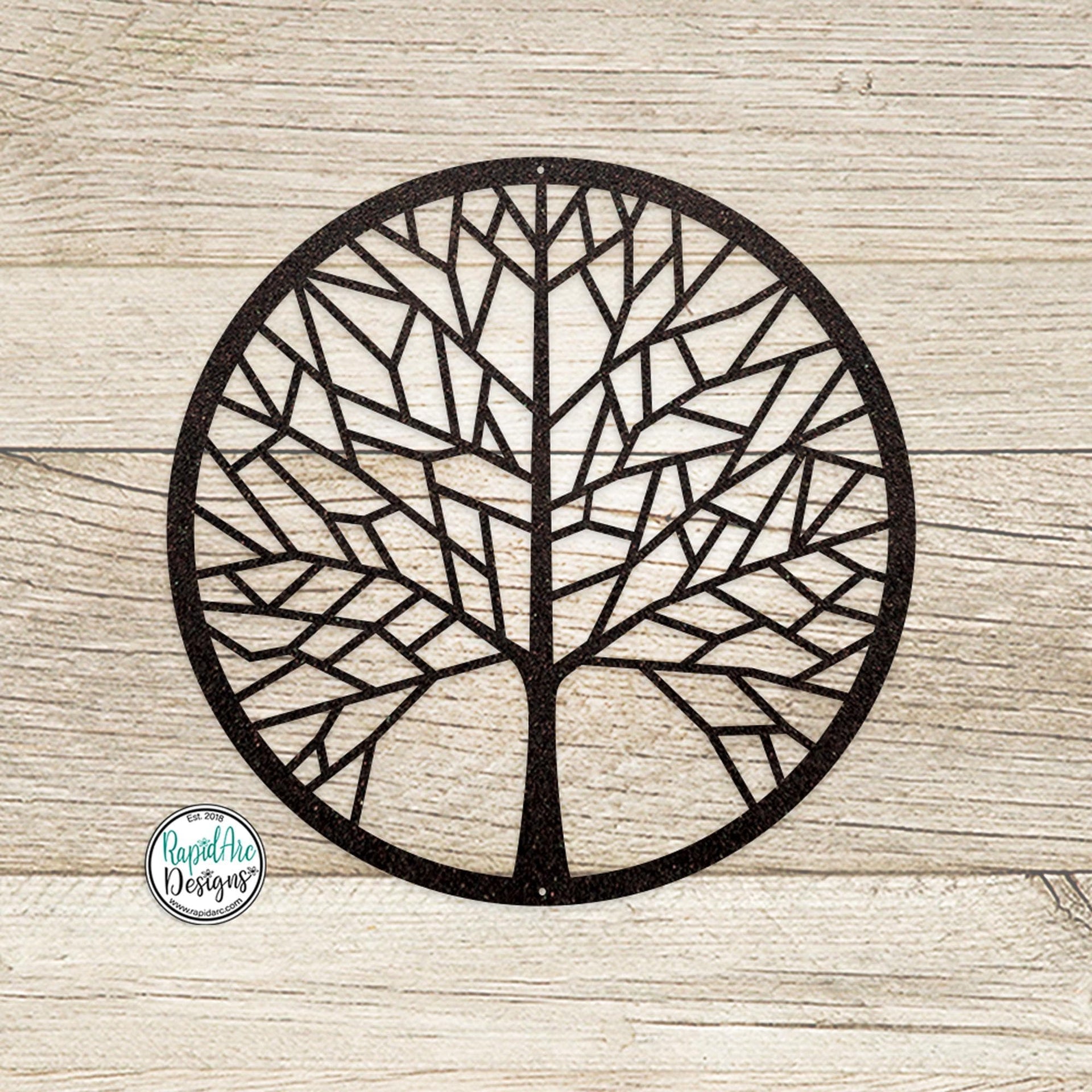 Metal Tree of Life Metal Wall Art | Geometric Tree of Life Wall Hanging | Outdoor Patio Decor | Housewarming Gift | Minimalist Metal Tree