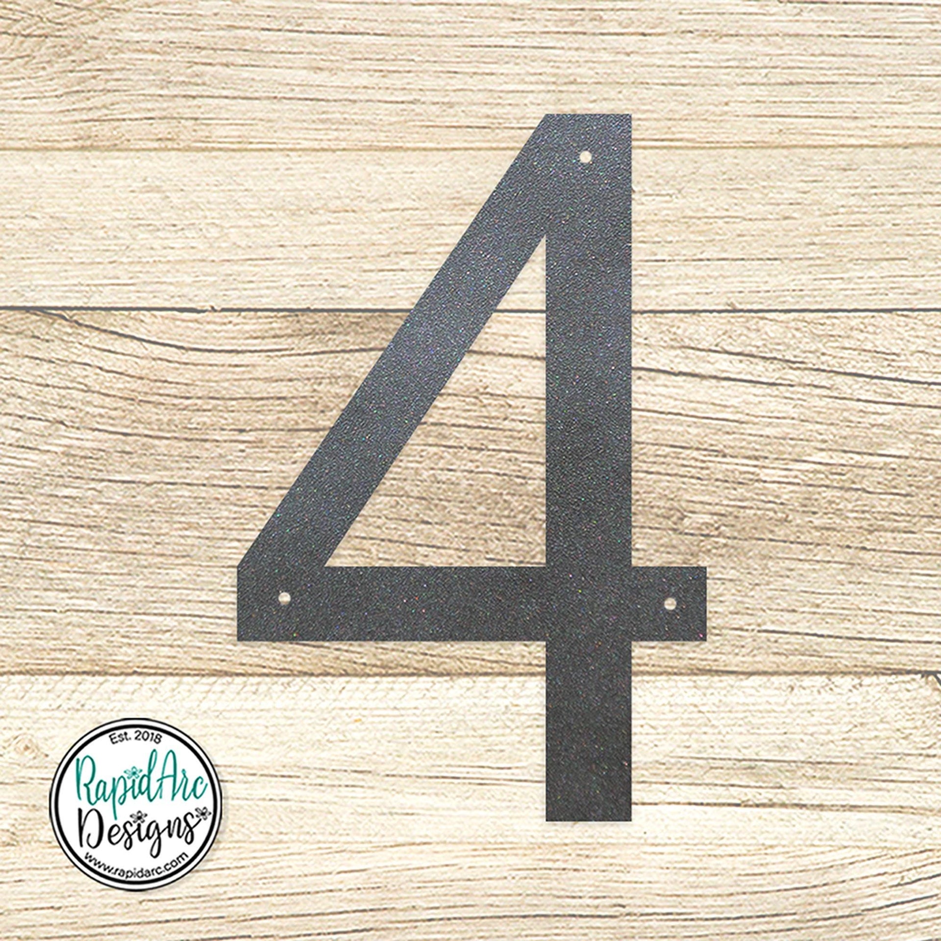 Large Modern Metal Address Numbers | Deco Font, Powder Coated Steel