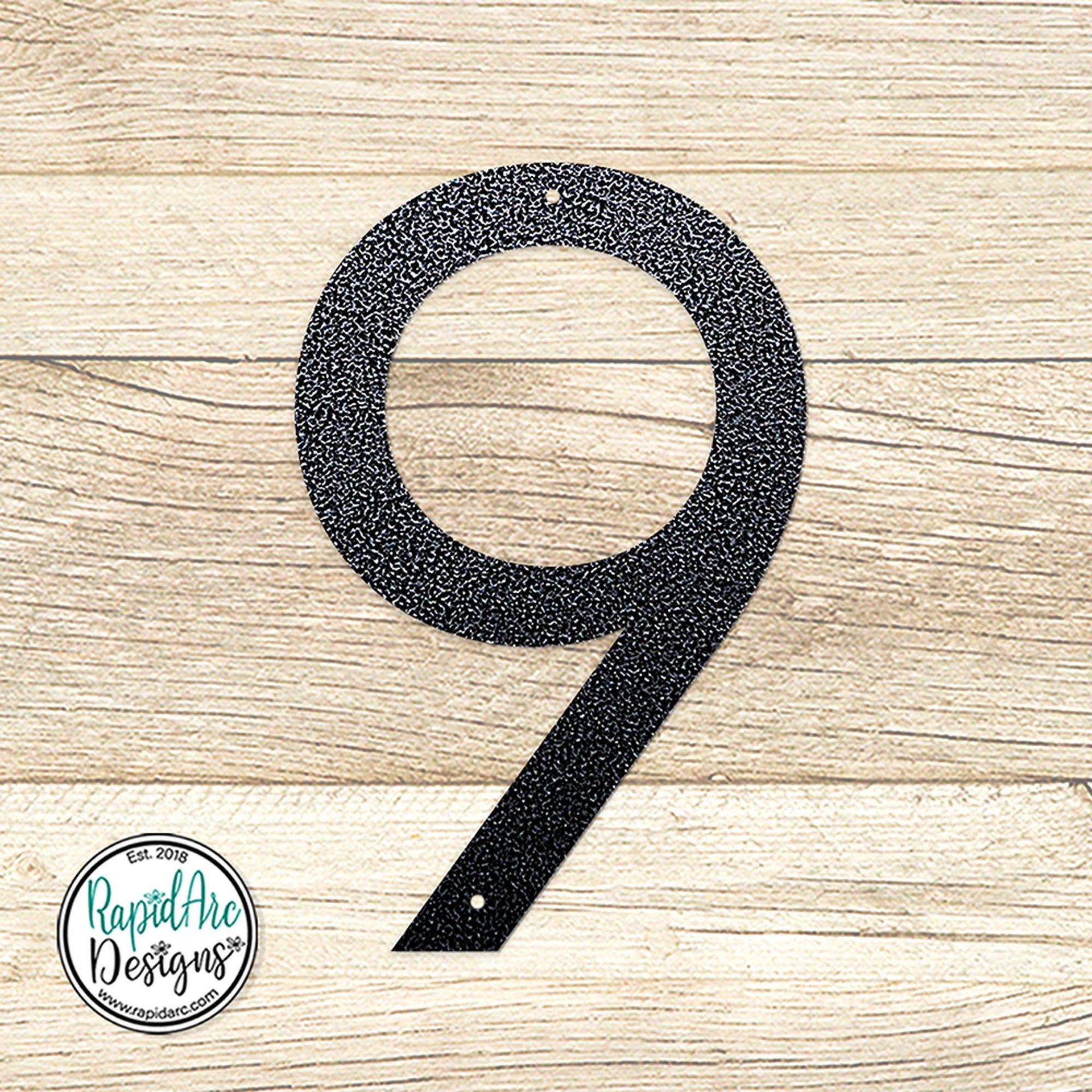 Large Modern Metal Address Numbers | Deco Font, Powder Coated Steel