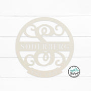 ESTABLISHED Monogram Letter Sign | Personalized Last Name Sign | Metal Wall Decor | Round Monogram Sign | Custom Family Name Sign