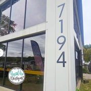 Large Modern Metal Address Numbers | Deco Font, Powder Coated Steel