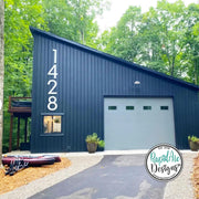 Large Modern Metal Address Numbers | Deco Font, Powder Coated Steel