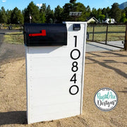 Large Modern Metal Address Numbers | Deco Font, Powder Coated Steel