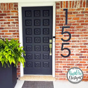 Large Modern Metal Address Numbers | Deco Font, Powder Coated Steel