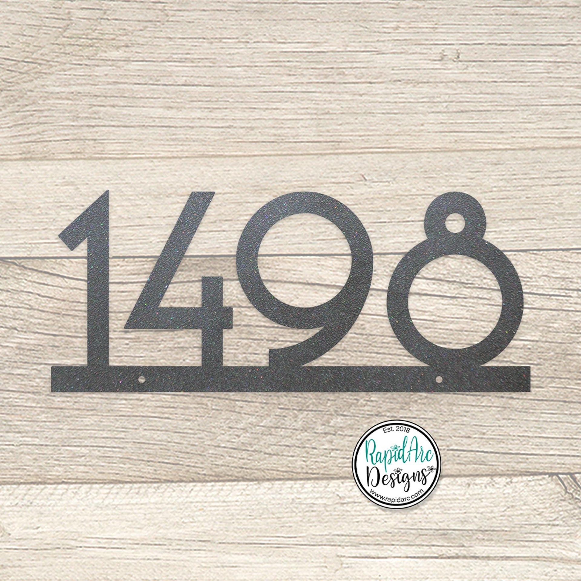 5" and 8" Tall Numbers Mid Century Metal House Number Sign