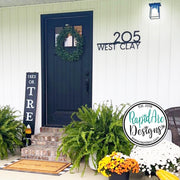 Modern Deco Metal House Number Sign