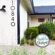 Large Modern Metal Address Numbers | Deco Font, Powder Coated Steel