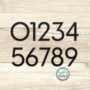 Large Modern Metal Address Numbers | Deco Font, Powder Coated Steel