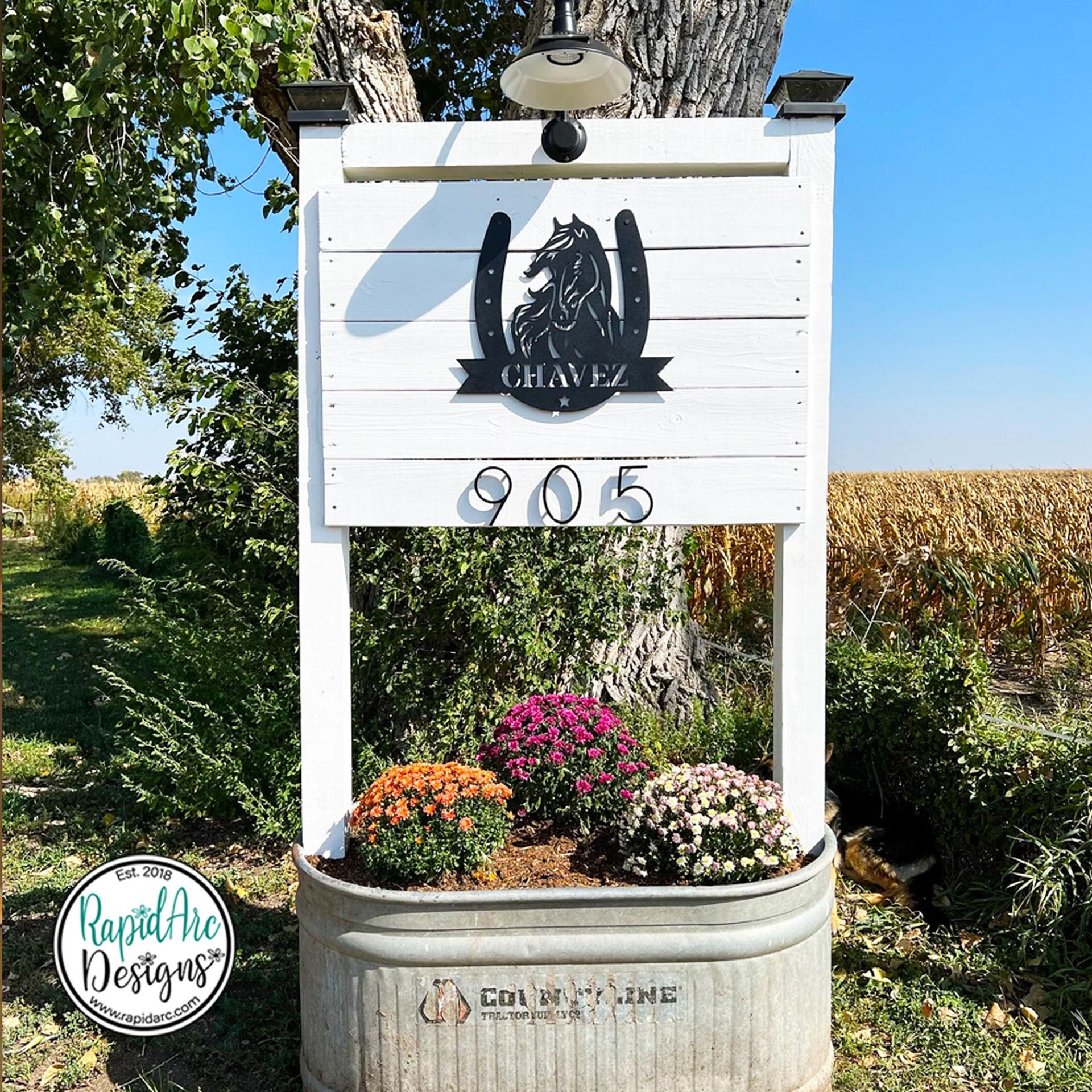 Custom Horse Name Sign: Metal Horseshoe Monogram, Western Farm Decor