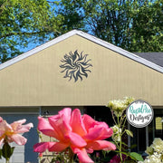 Metal Sunburst Wall Decor | Mid Century Modern Laser Cut Steel