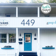 Large Modern Metal Address Numbers | Deco Font, Powder Coated Steel