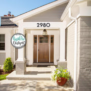 Large Modern Metal Address Numbers | Deco Font, Powder Coated Steel