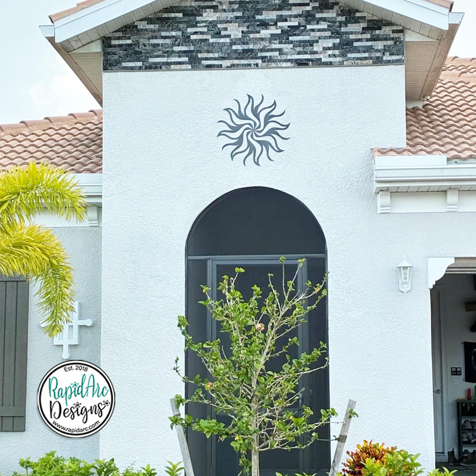Metal Sunburst Wall Decor | Mid Century Modern Laser Cut Steel