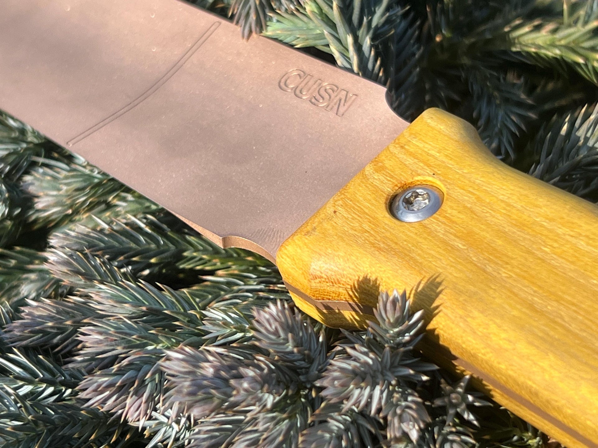 Solid 100% Copper Bronze Hori Hori Garden Knife – Solid Bronze Blade – Electroculture - Copper Garden Tool - Electro Culture - Osage Orange