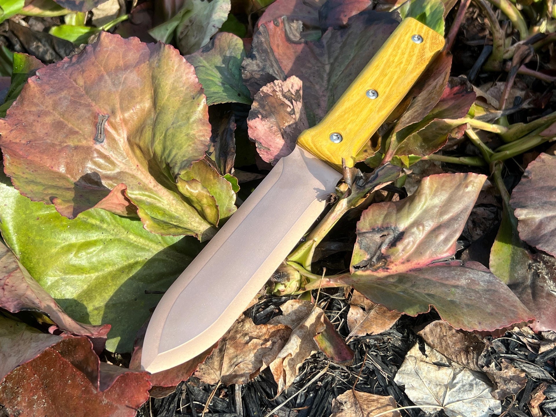 Solid 100% Copper Bronze Hori Hori Garden Knife – Solid Bronze Blade – Electroculture - Copper Garden Tool - Electro Culture - Osage Orange