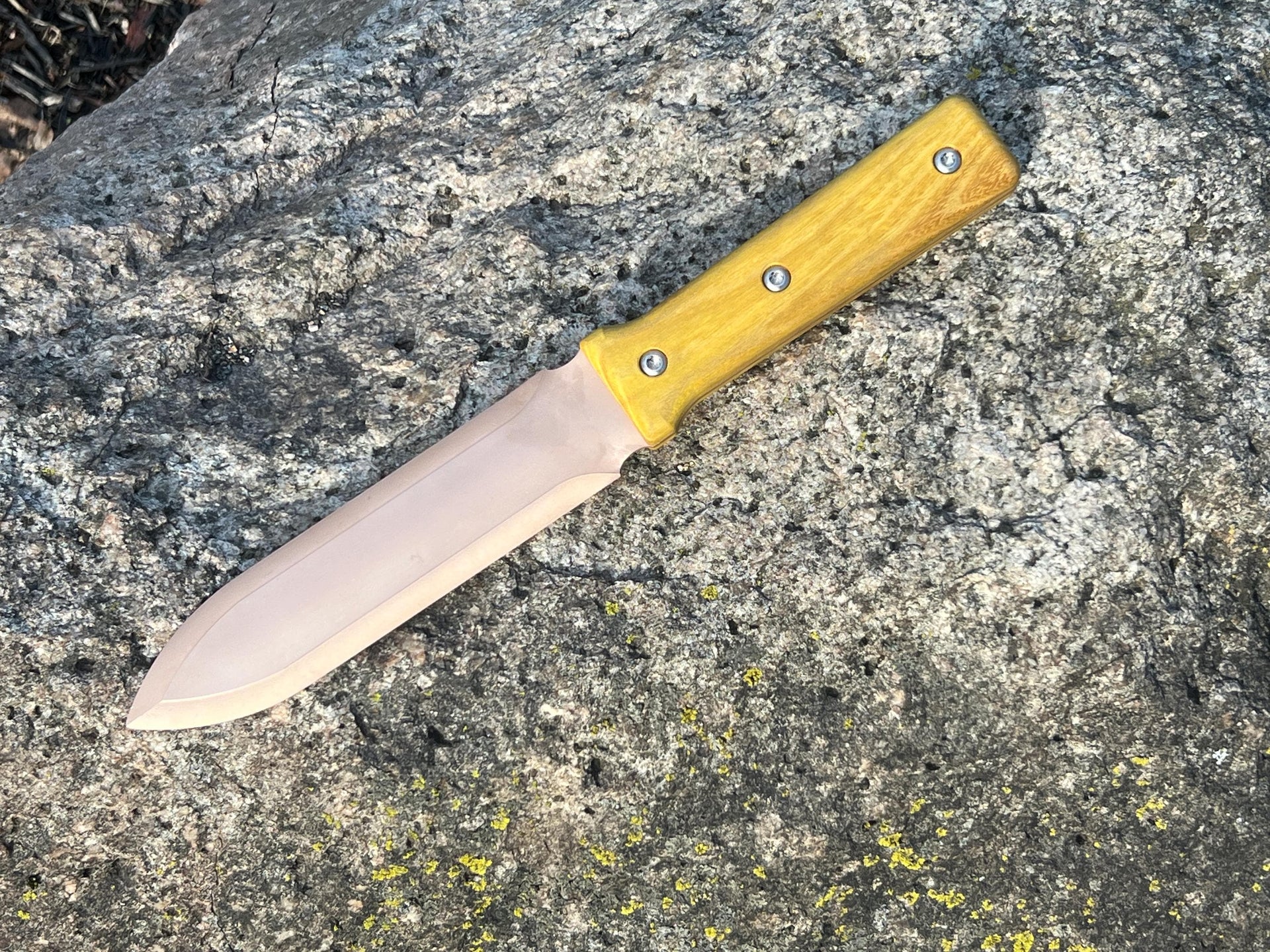 Solid 100% Copper Bronze Hori Hori Garden Knife – Solid Bronze Blade – Electroculture - Copper Garden Tool - Electro Culture - Osage Orange