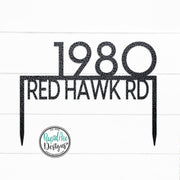 Modern Metal House Number Sign on Stakes | Ground Mount Address Plaque with Street Name | Custom Home Address Sign for Landscaping