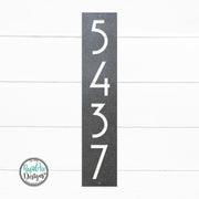 Mid Century Modern Vertical House Number Sign