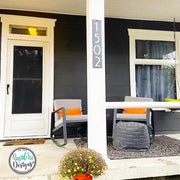 Mid Century Modern Vertical House Number Sign