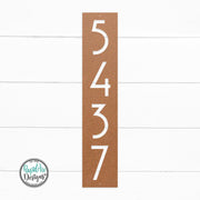 Mid Century Modern Vertical House Number Sign