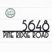 Mid Century Metal House Number Sign / Street Name