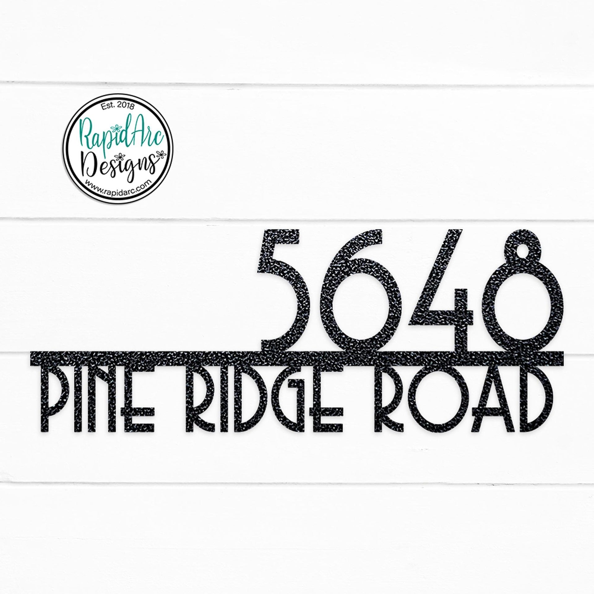 Mid Century Metal House Number Sign / Street Name