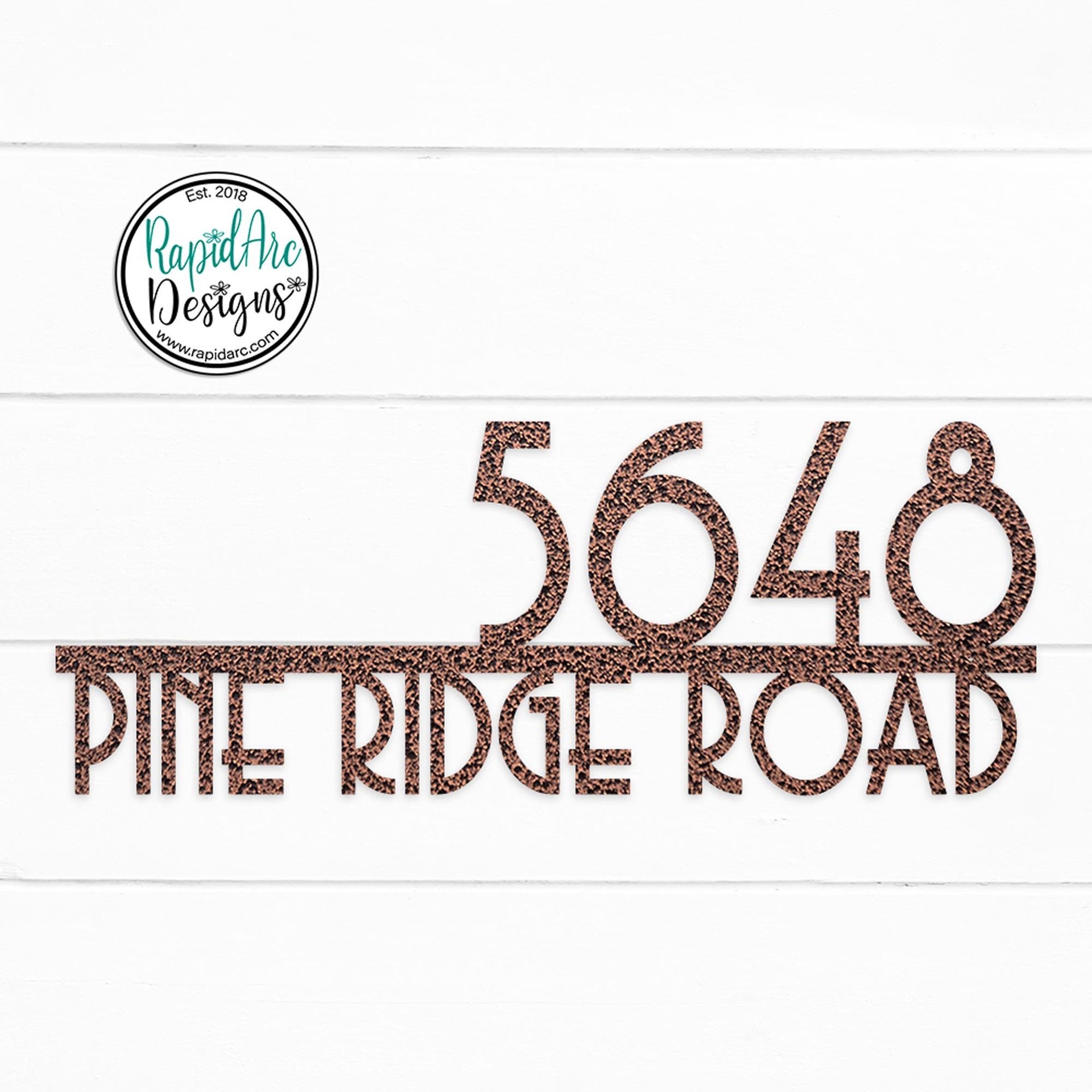Mid Century Metal House Number Sign / Street Name