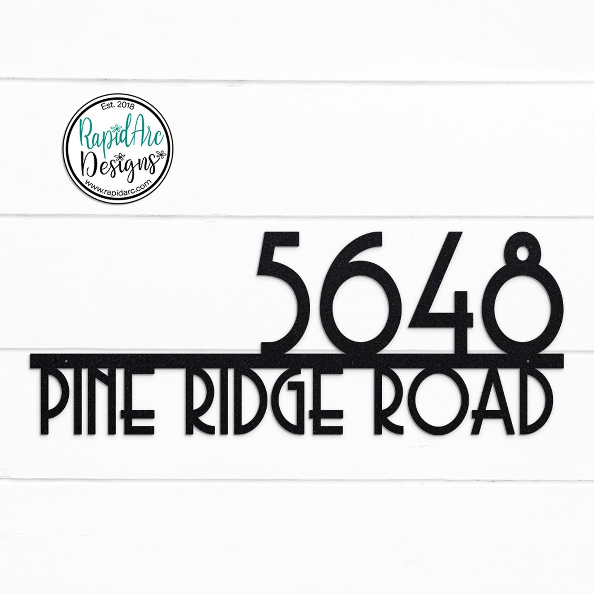 Mid Century Metal House Number Sign / Street Name