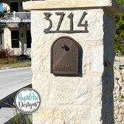 5" and 8" Tall Numbers Mid Century Metal House Number Sign