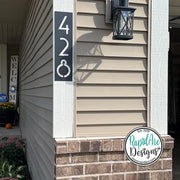 Mid Century Modern Vertical House Number Sign