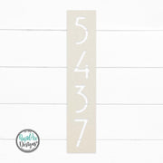 Mid Century Modern Vertical House Number Sign
