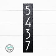 Mid Century Modern Vertical House Number Sign