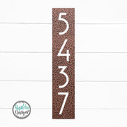 Mid Century Modern Vertical House Number Sign