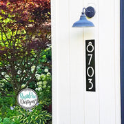 Mid Century Modern Vertical House Number Sign