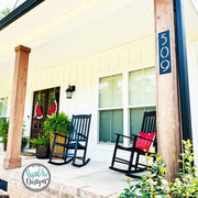 Mid Century Modern Vertical House Number Sign