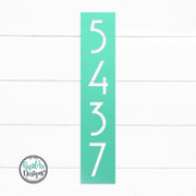 Mid Century Modern Vertical House Number Sign