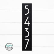 Mid Century Modern Vertical House Number Sign