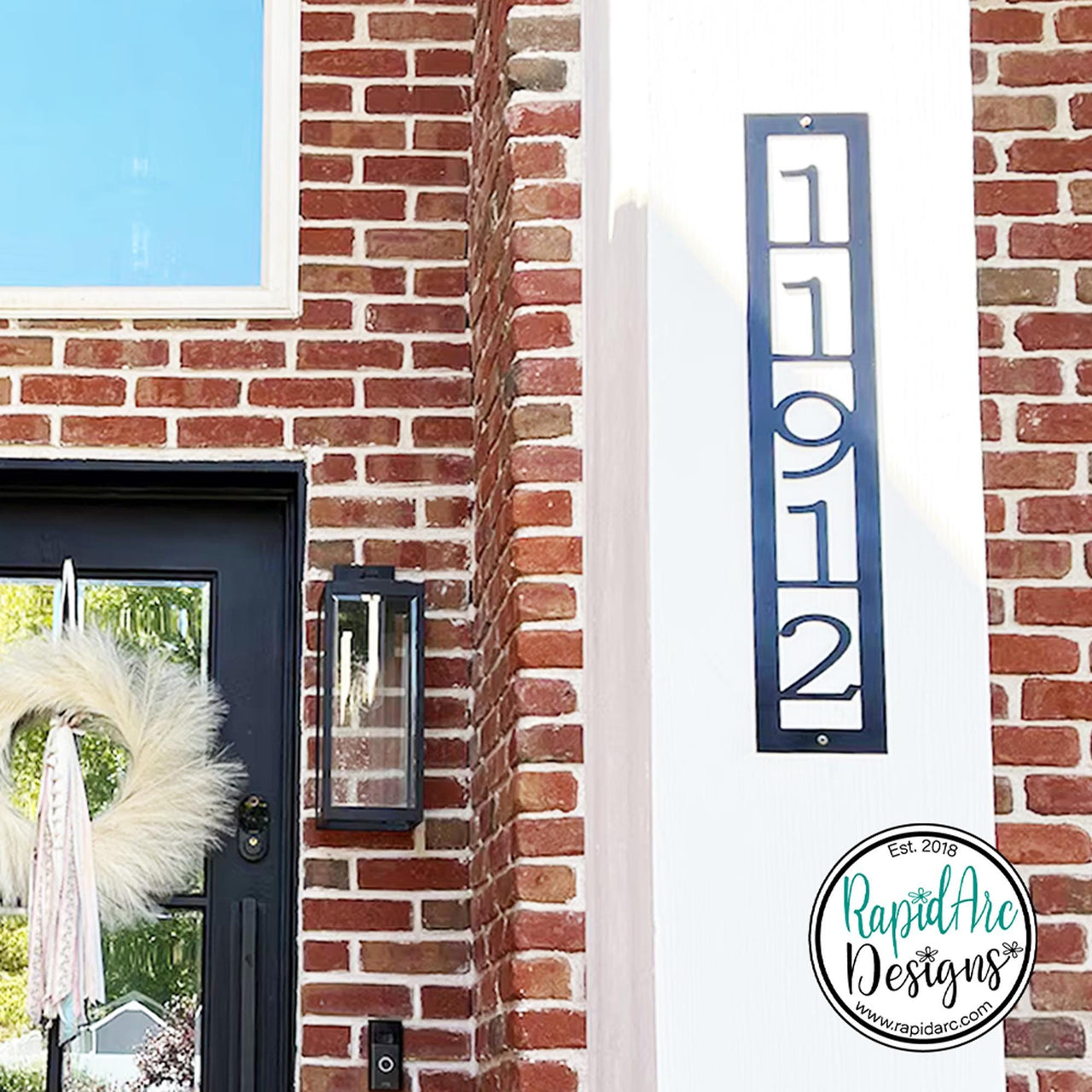 Modern Nouveau Font | Vertical House Numbers