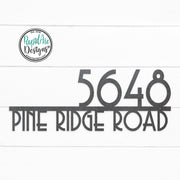 Mid Century Metal House Number Sign / Street Name